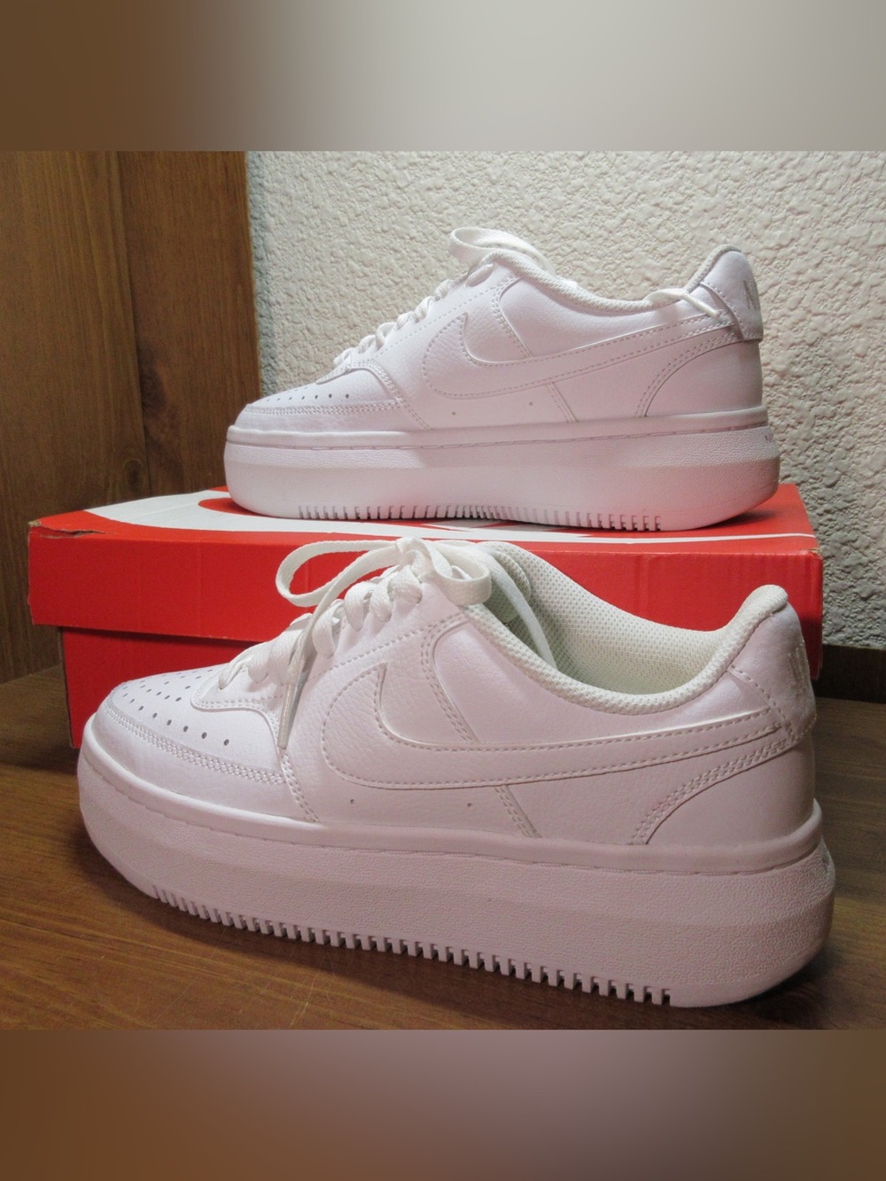 Nike Women’s All-White Platform Sneakers